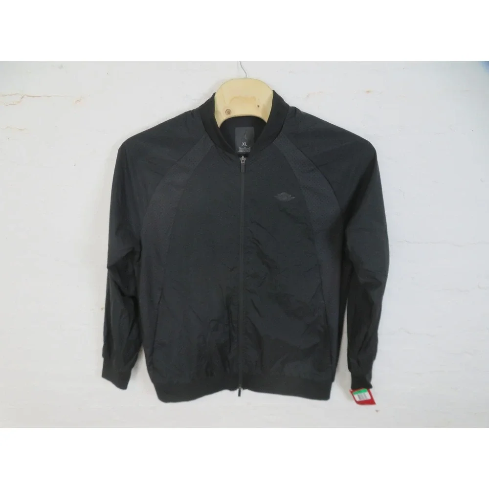 Air Jordan Wings Muscle Jacket Mens XL Black Full Zip Mesh Jumpman Basketball